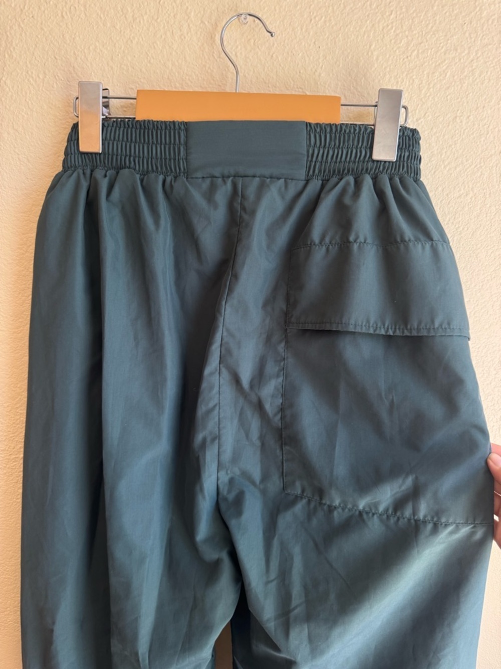 Vintage SAX water resistant baggy parachute style pants dark green size large - Picture 5 of 10